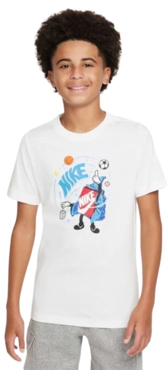 Tricou pentru copii Nike K Nsw Tee Boxy 1 White M