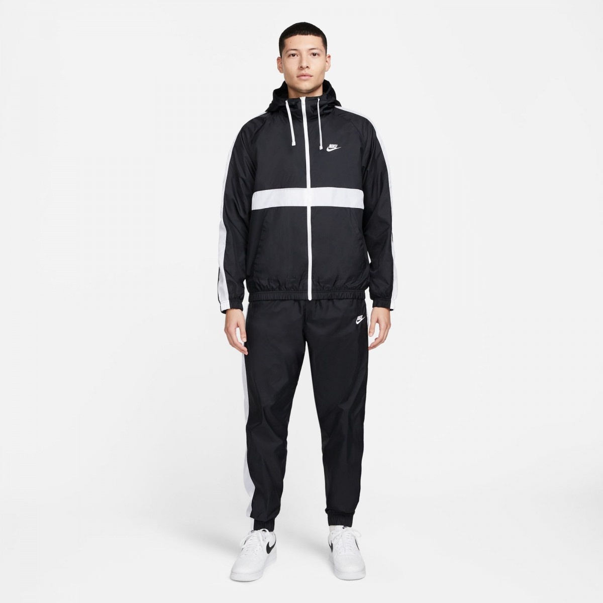 Costum sportiv pentru bărbați Nike M Sportswear Hooded Woven Tracksuit Black M