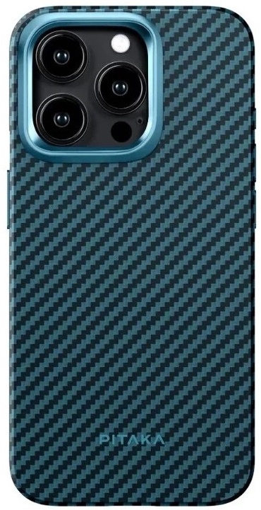 Husa de protecție Pitaka MagEZ Case Pro 4 for iPhone 15 Pro Max Black/Blue Twill 1500D
