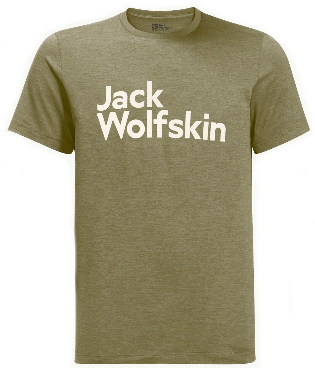 Мужская футболка Jack Wolfskin Brand T M Darkolivegreen L