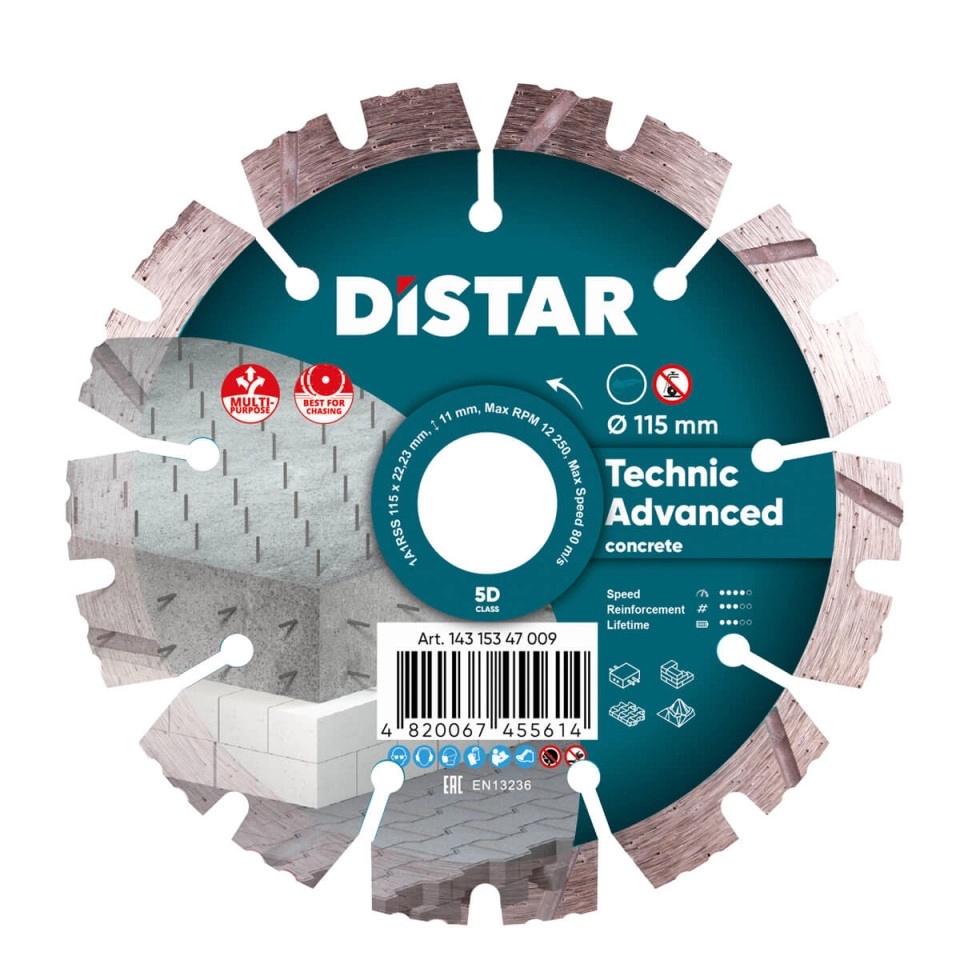 Диск для резки Distar 1A1RSS/C3-H Technic Advanced d115