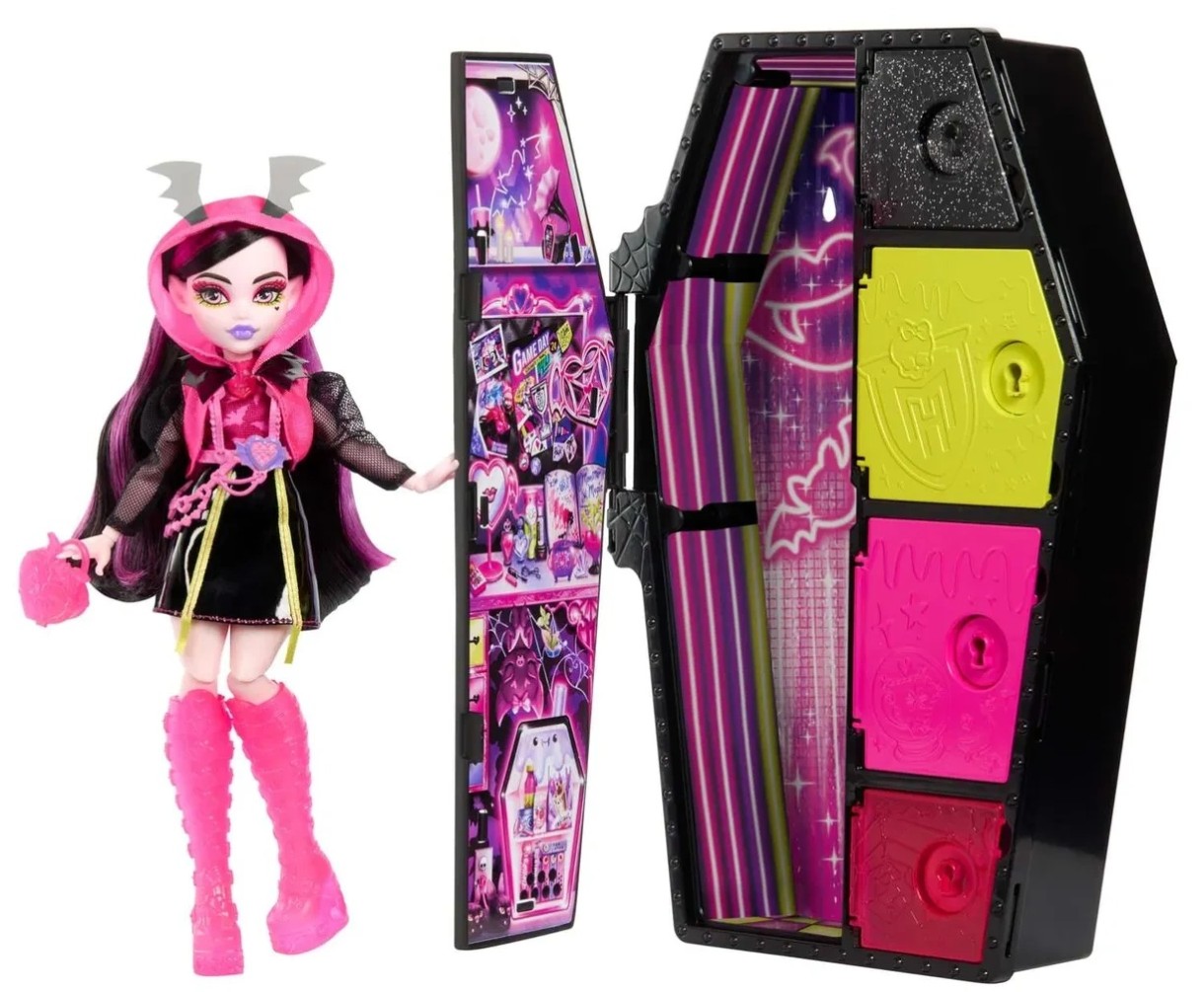 Păpușa Mattel Monster High, Draculaura, Skulltimate Secrets: Neon Frights(HNF78)