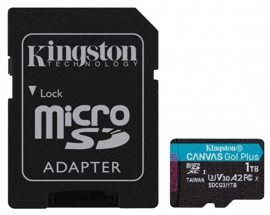 Карта памяти Kingston Canvas Go! Plus MicroSD 1Tb Class 10 UHS-I U3 +SD Adapter (SDCG3/1TB)