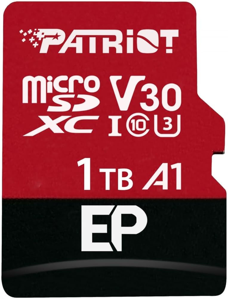 Карта памяти Patriot 1Tb LX Series microSD Class10 UHS-I A1 (V30) + SD adapter (PEF1TBEP31MCX)