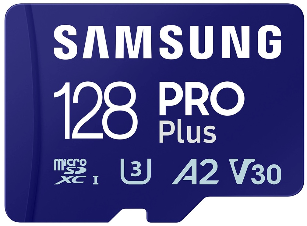Карта памяти Samsung MicroSD Pro Plus 128Gb Class 10 UHS-I (U3)+SD adapter (MB-MD128SA)