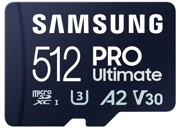 Карта памяти Samsung MicroSD PRO Ultimate 512Gb Class 10 UHS-I U3 + SD adapter (MB-MY512SA)