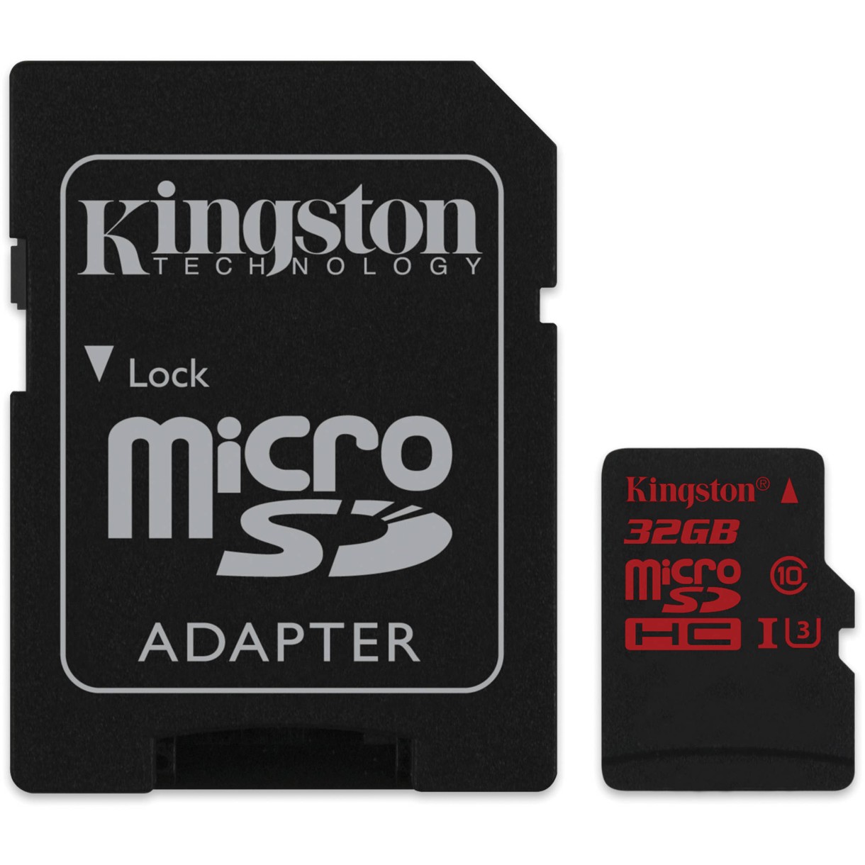 Карта памяти Kingston microSDHC 32Gb Class 10 UHS-I U3 + SD adapter (SDCA3/32GB)