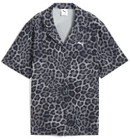 Cămașă damă Puma Wardrobe Ess Leo Luxe Relaxed Aop Shirt Wv Puma Black, s.M