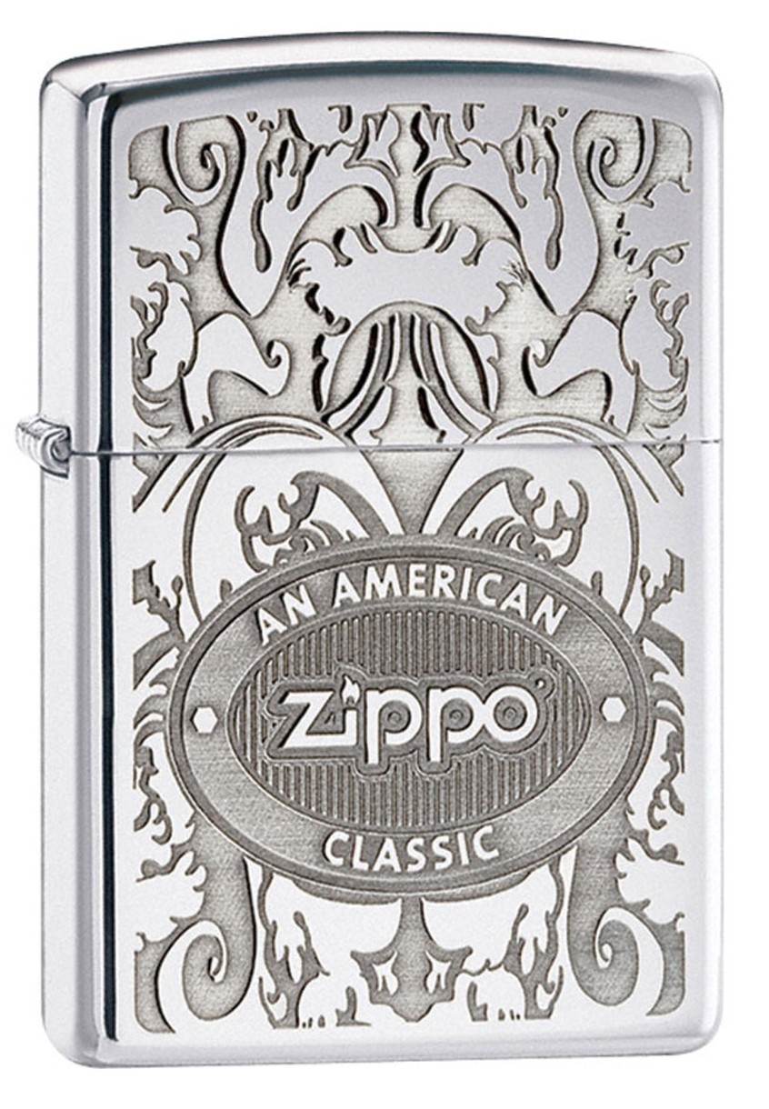 Brichetă Zippo 24751 American Classic Crown Stamp High Polish Chrome