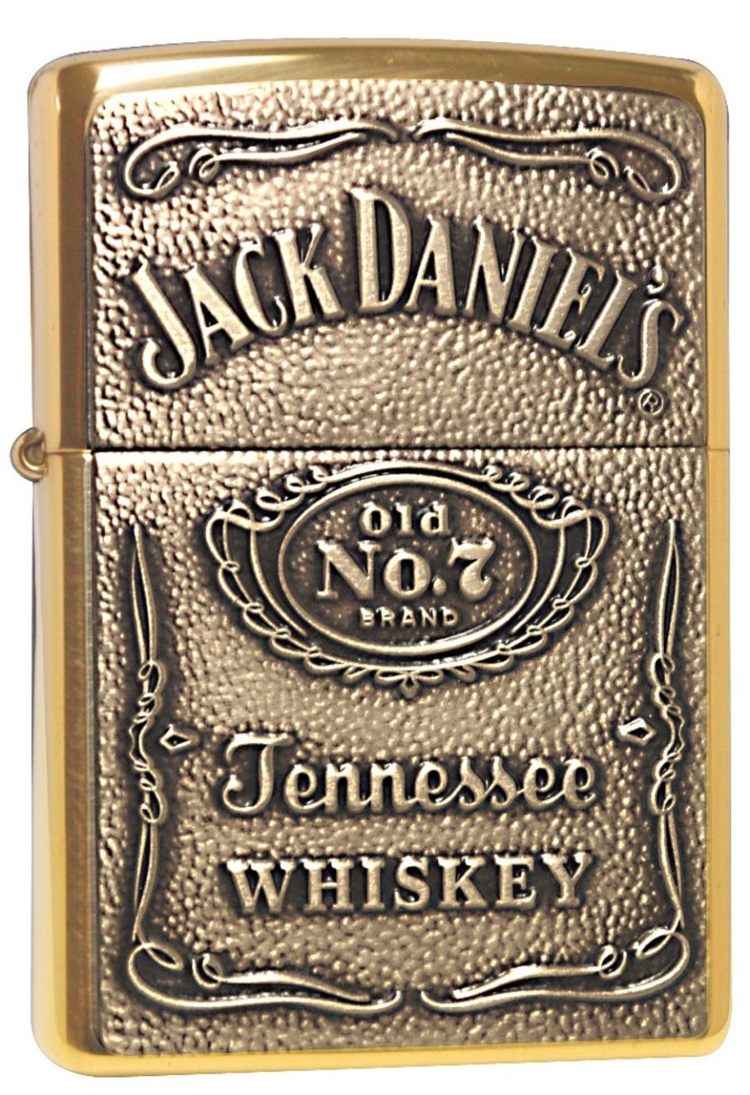 Зажигалка Zippo 254 BJD 428 Jack Daniels Label Brass