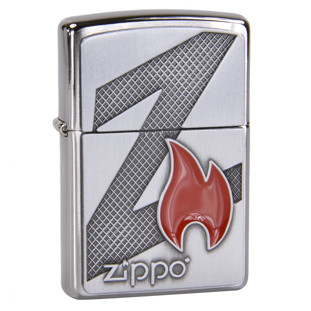 Зажигалка Zippo 29104 Zippo Flame Emblem Br Chrome