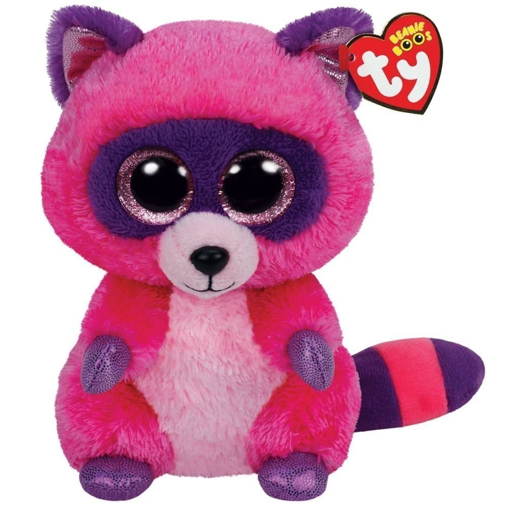 Мягкая игрушка Ty Roxie Pink/Purple Racoon 24cm (TY37043)