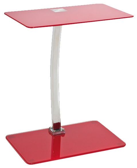 Журнальный столик Signal Meble Lifto Glass Red/Chrome
