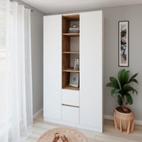 Dulap Smartex N14 140cm White/Dark Oak