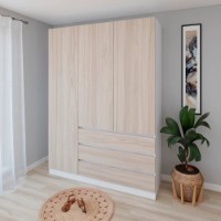 Шкаф Smartex N15 140cm White/Light Oak