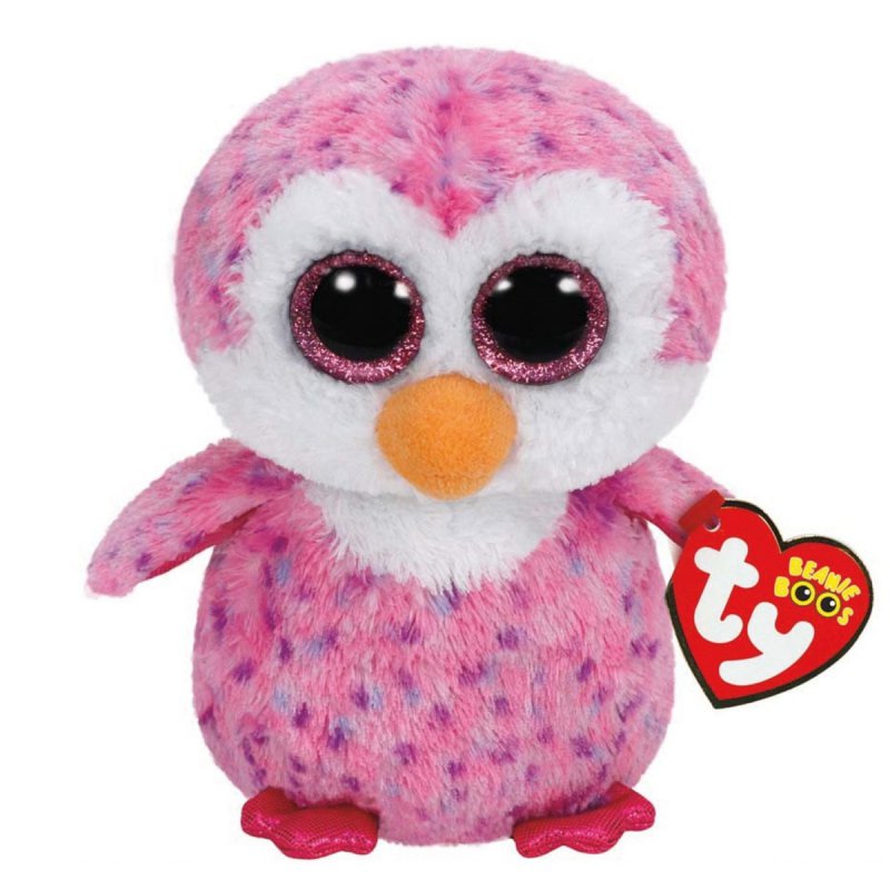 Jucărie de pluș Ty Glinder Pink Penguin 24cm (TY36826)