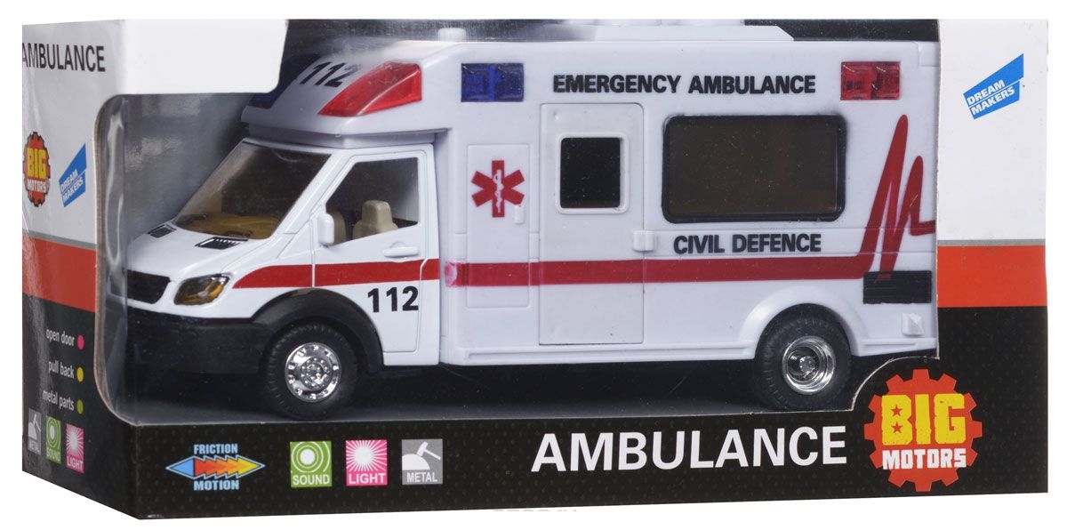 Машина Big Motors Ambulance (JL81022)
