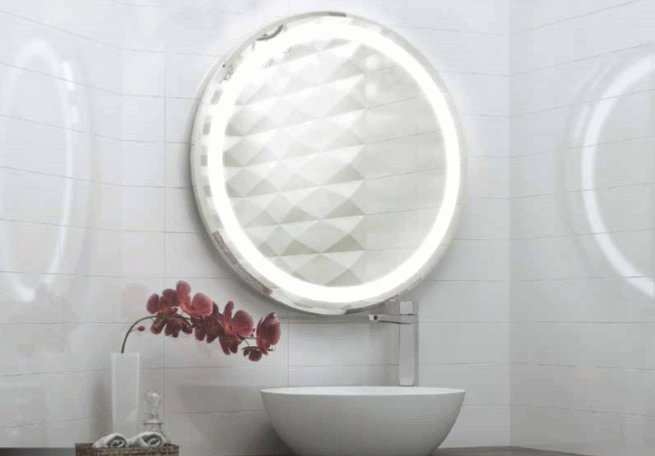 Oglindă baie cu iluminare LED O'Virro Alexa Round 70x70