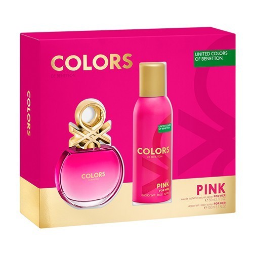 Парфюмерный набор для неё Benetton Colors Pink EDT 50ml + Deo Spray 150ml