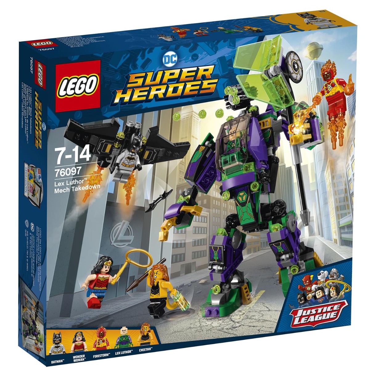 Set de construcție Lego DC: Lex Luthor Mech Takedown (76097)