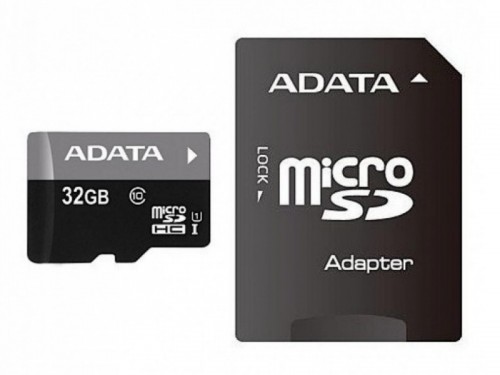 Сard de memorie Adata microSD 32Gb + SD adapter (AUSDH32GUICL10-RA1)