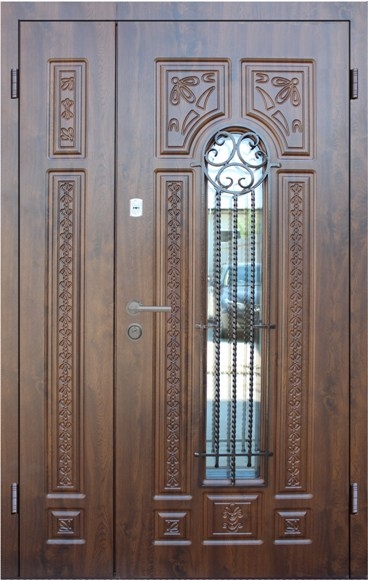 Входная дверь Tesand B14 Walnut Glass 2050x1200