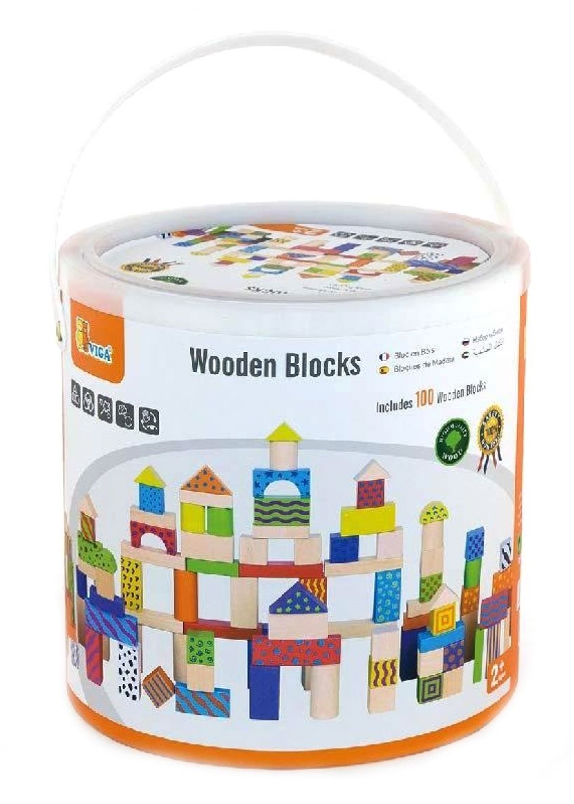Cuburi Viga 100pcs Colorful Block Set (59696)