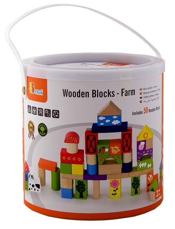 Кубики Viga Block Set - Farm 50pcs (50285)