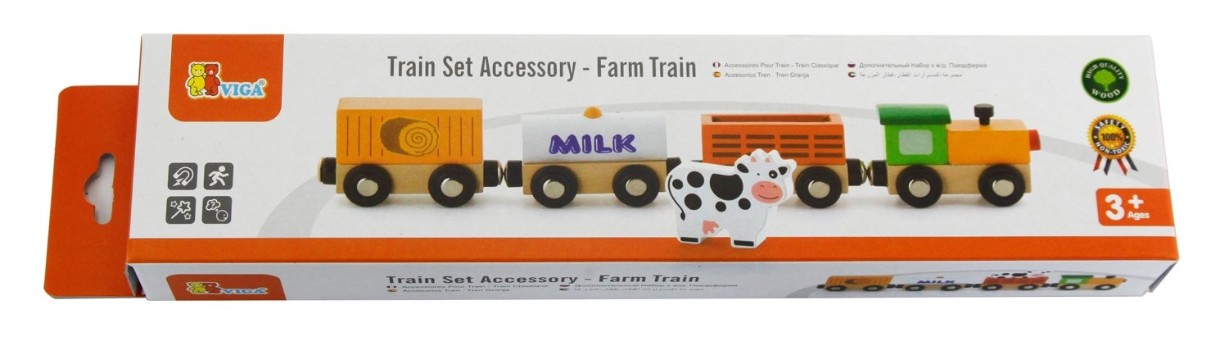 Игровой набор Viga Train Set Accessory - Farm Train (50821)