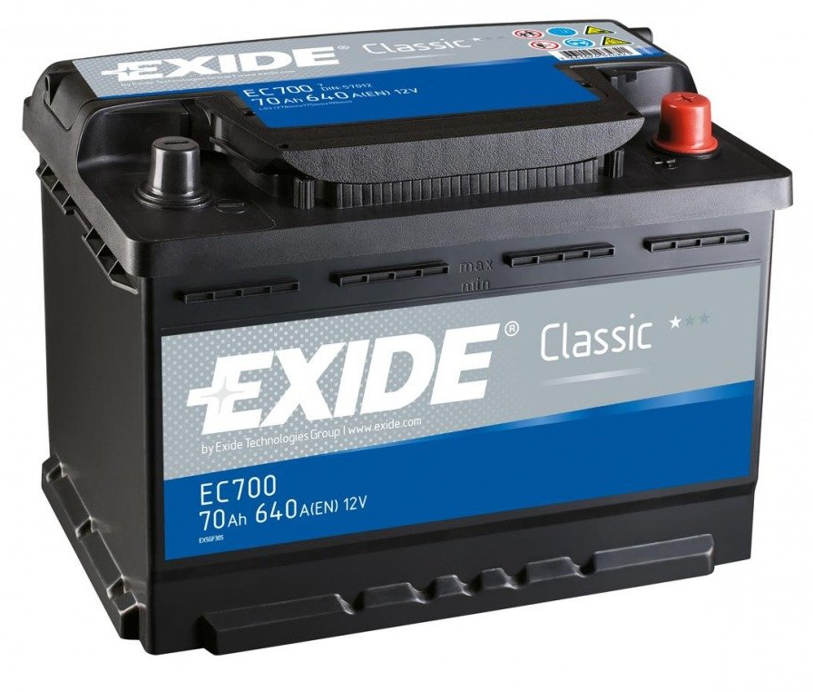 Автомобильный аккумулятор Exide Classic EC700