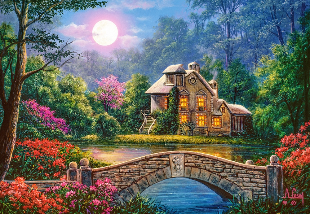 Пазл Castorland 1000 Cottage In The Moon Garden (C-104208)