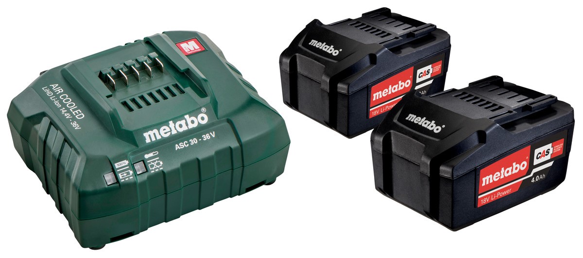 Аккумулятор + зарядное устройство Metabo 2x4.0/18B+ASC (685050000)