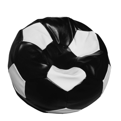 Puf Relaxtime Football medium Black&White