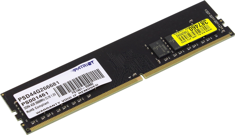 Оперативная память Patriot Signature Line 4Gb DDR4-2666MHz (PSD44G266681)