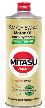 Моторное масло Mitasu Moly-Trimer SM/CF 5W-40 1L