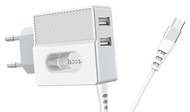 Зарядное устройство Hoco C75 Micro White