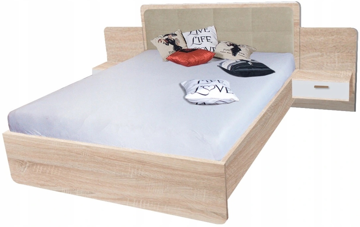 Кровать с прикроватными тумбами Fadome Effect EL2