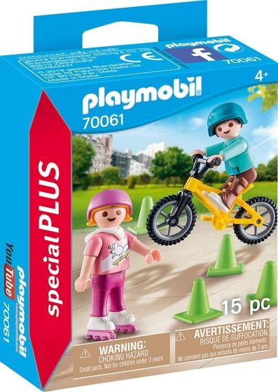 Фигурка героя Playmobil Special Plus: Children with Skates and Bike (70061)