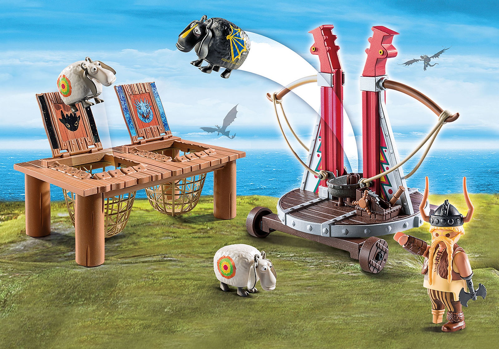 Конструктор Playmobil Dragons: Gobber the Belch with Sheep Sling (PM9461)