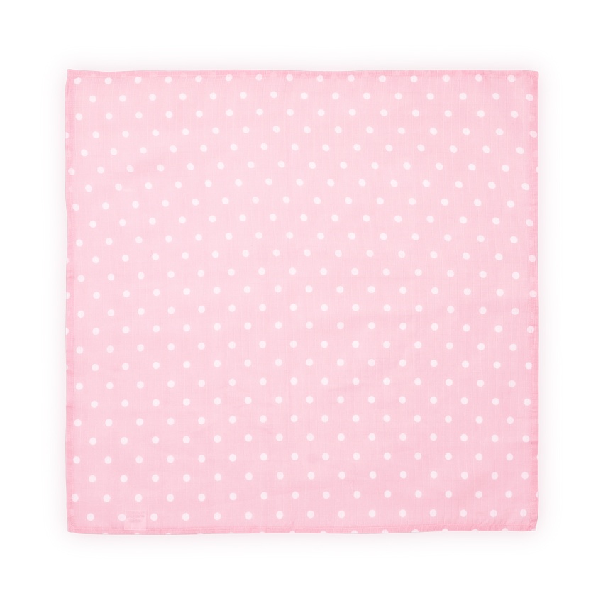 Plapumă pentru bebeluși Lorelli Muslin Swaddle Blanket 80x80cm Pink Dots (10340091903)