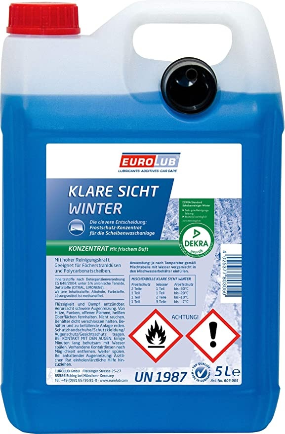 Омывающая жидкость Eurolub Klare Sicht Winter Konzentrat 5L