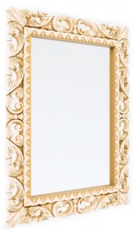 Зеркало КМК Багира 2 Белый/Золото (0465.10)