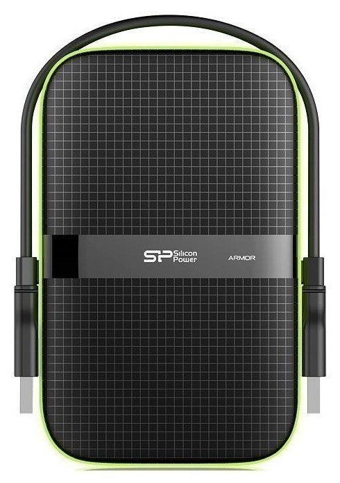 Внешний жесткий диск Silicon Power Armor A60 1Tb Black\Green (SP010TBPHDA60S3K)