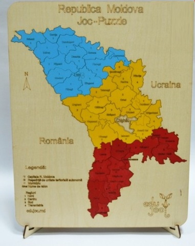 Puzzle Edujoc 39 Map of the Republic of Moldova (hartarm)