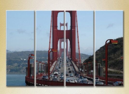 Картина Rainbow Polyptych Golden Gate Bridge Traffic 01 (2718156)