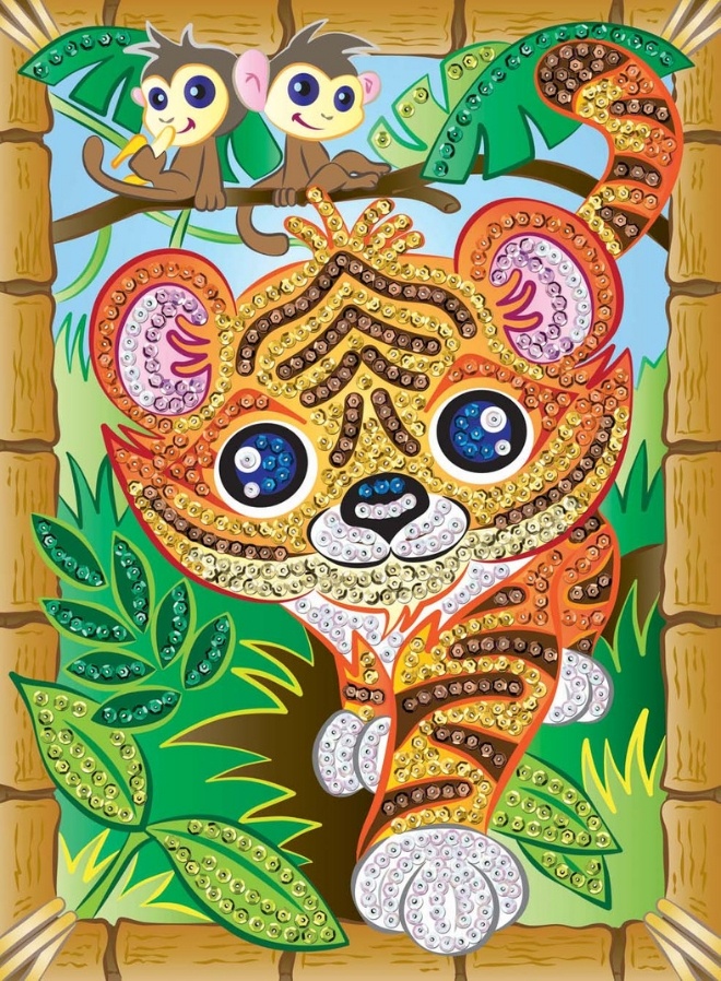 Creație de pictură Sequin Art Smoogles Tiger (SQ1815)