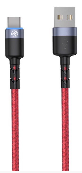 USB Кабель Tellur USB to Type-C 1.2m Red (TLL155334)