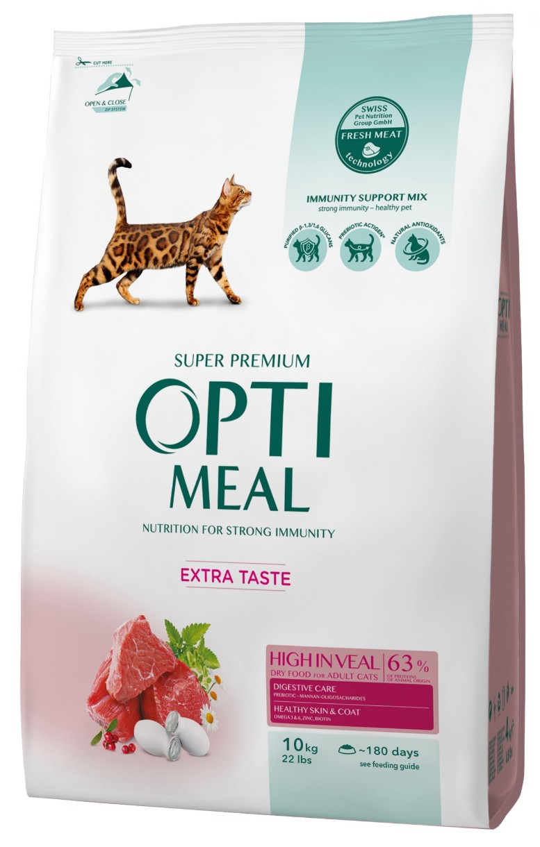 Сухой корм для кошек Optimeal Cat Veal 10.5kg