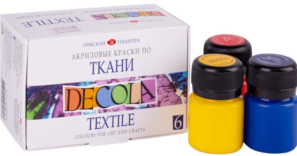 Vopsele de artă Nevskaya Palitra Decola Textile 6 Colors