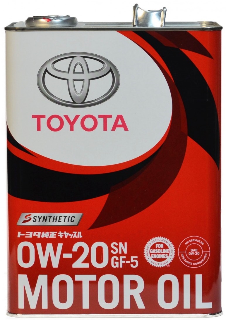 Моторное масло Toyota Castle Motor Oil SP 0W-20 4L